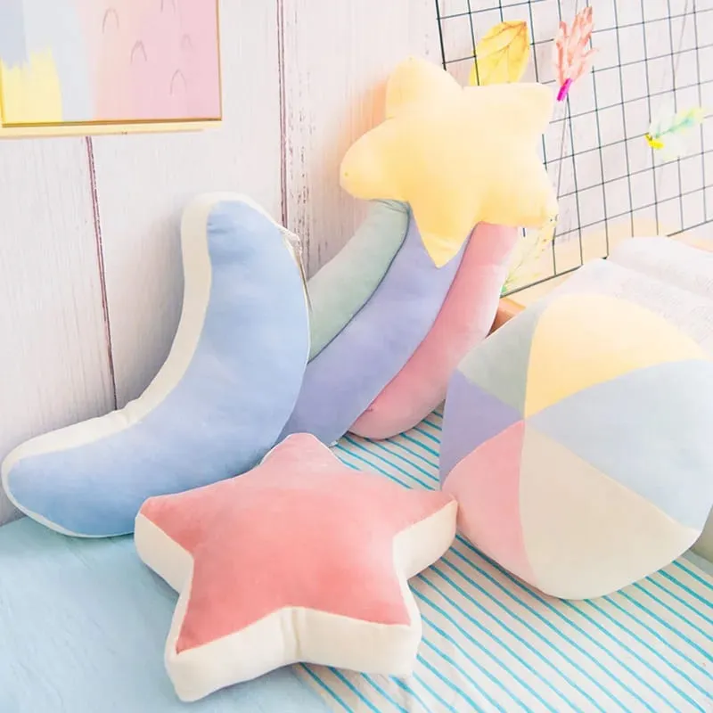 INS HOT Candy Color Cloud Star Plush Pillow Colorful Rainbow Crown Pillow Cushion Sofa Home Decoration Throw Pillow Toy — image 6
