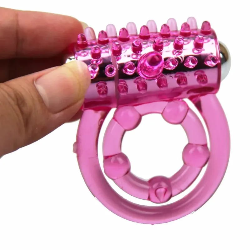 Lasting Vibrators Rings Double CockRing Delay Premature Ejaculation Penis Ball Loop 2Locked Sex Toys Product for Men