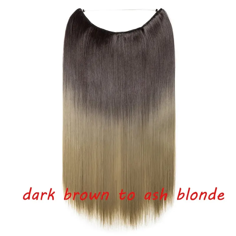 S-noilite 32 kleuren Synthetische Onzichtbare Draad Haarverlenging Clip In Vals Haar Haarstukjes Lange Hair Extensions Voor Vrouwen