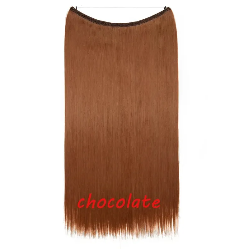 S-noilite 32 kleuren Synthetische Onzichtbare Draad Haarverlenging Clip In Vals Haar Haarstukjes Lange Hair Extensions Voor Vrouwen