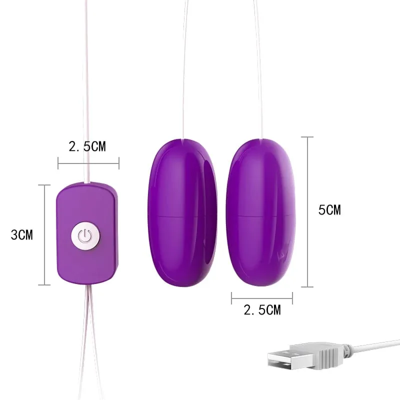 Multifunkční vibrátor Clitoral G-Spot Tongue Clitoris 2 Jump Egg USB Power Bullet Dálkové ovládání Vibrační sexuální hračky pro ženy