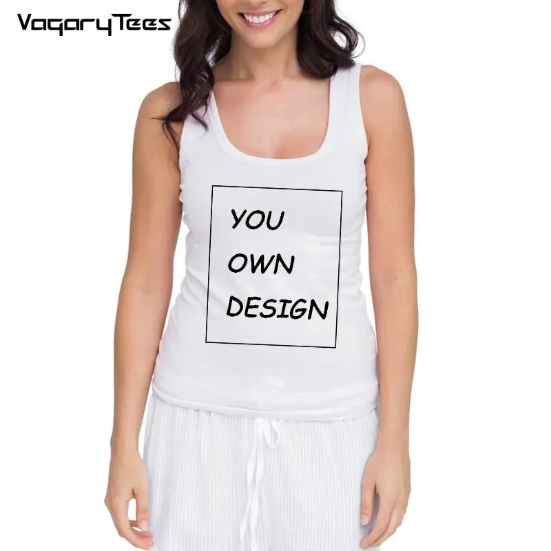 Unique Customized Women's Tanks Print Your Own Design Casual Tops girl tees animal cartoon lovers celebrity birthday party