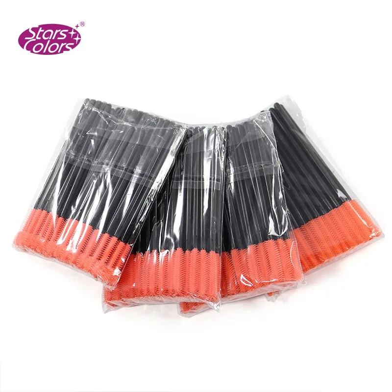 50 pcs/Bag 4 styles High quality Plastic Silicone Soft makeup brushes Eyelash Extension Brushes Makeup Tools length 105mm — image 5