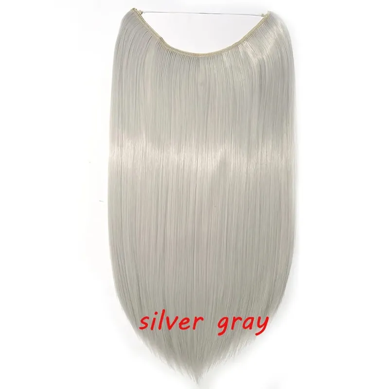S-noilite 32 kleuren Synthetische Onzichtbare Draad Haarverlenging Clip In Vals Haar Haarstukjes Lange Hair Extensions Voor Vrouwen