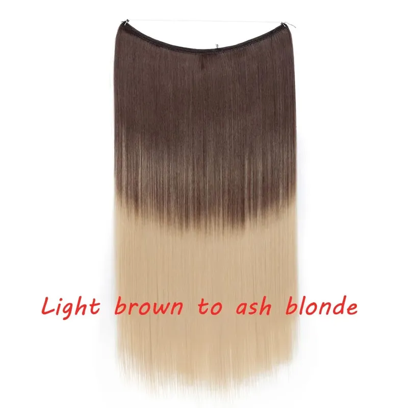 S-noilite 32 kleuren Synthetische Onzichtbare Draad Haarverlenging Clip In Vals Haar Haarstukjes Lange Hair Extensions Voor Vrouwen