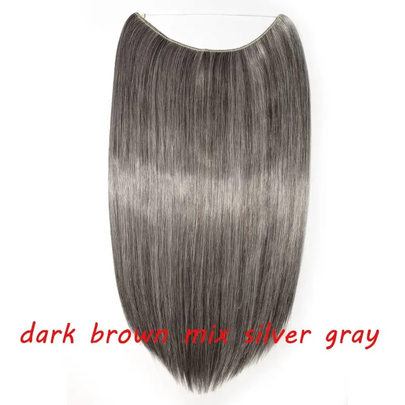 S-noilite 32 kleuren Synthetische Onzichtbare Draad Haarverlenging Clip In Vals Haar Haarstukjes Lange Hair Extensions Voor Vrouwen