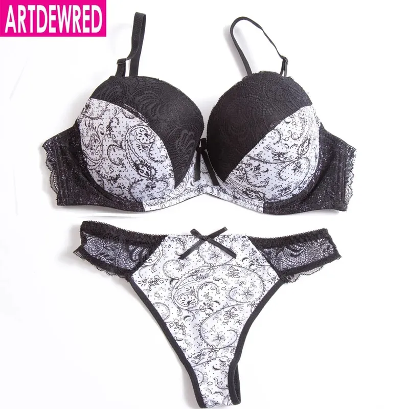 Original authentic high grade push up bra thong sets bras for women underwear bra set lace sexy lingerie panty female underwear — image 5