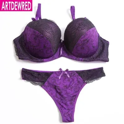 Original authentic high grade push up bra thong sets bras for women underwear bra set lace sexy lingerie panty female underwear — image 10