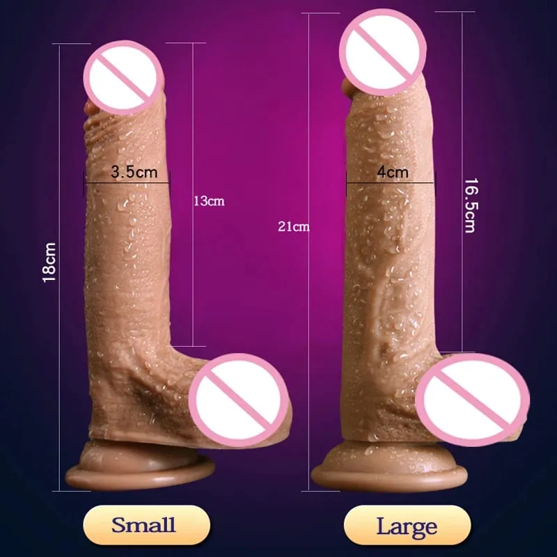 Super Soft Double-layer Silicone Dildo Realistic Dildo Male Artificial Penis Dick Female Masturbator Adult Sex Toys For Women