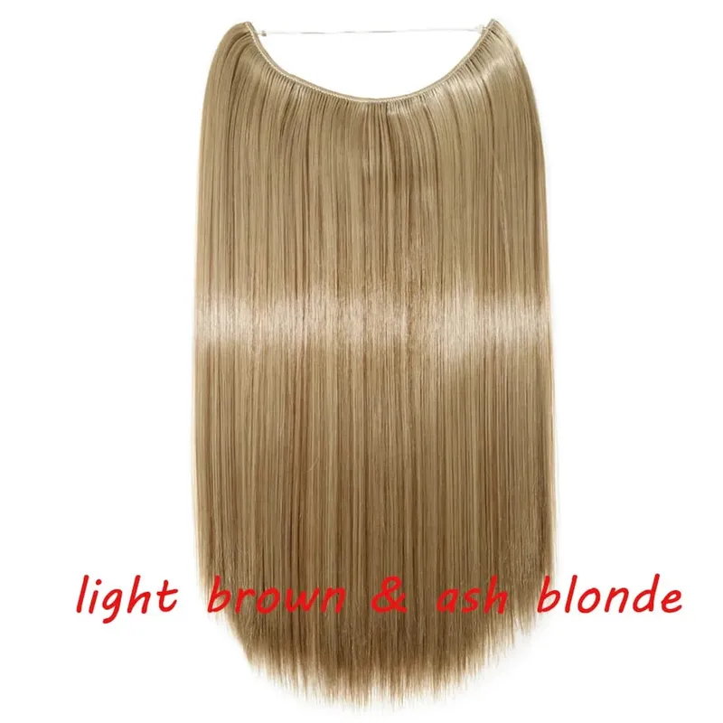 S-noilite 32 kleuren Synthetische Onzichtbare Draad Haarverlenging Clip In Vals Haar Haarstukjes Lange Hair Extensions Voor Vrouwen