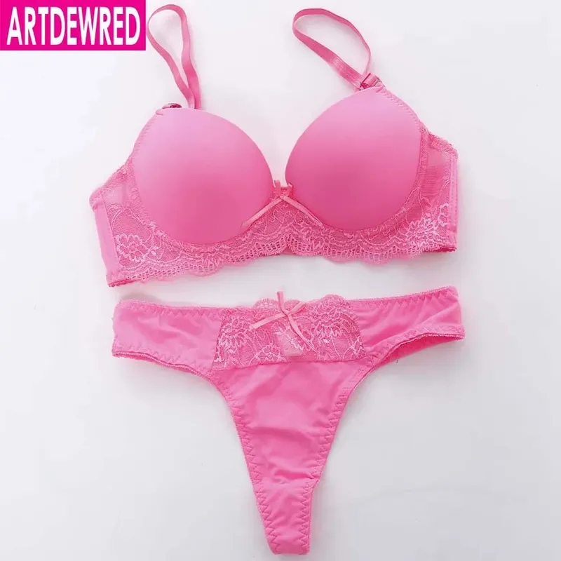 New 2020 Brand Sexy Seamless One Piece Intimates Bras & Brief Sets Underwear For Womens Ladies Push Up Plunge Dress Bra Sets