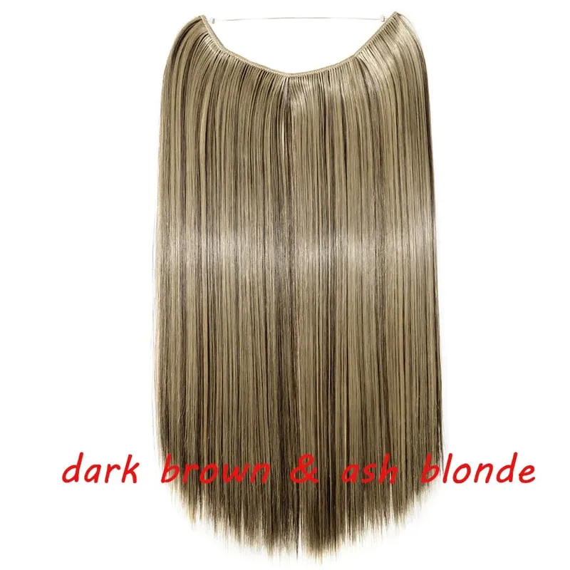 S-noilite 32 kleuren Synthetische Onzichtbare Draad Haarverlenging Clip In Vals Haar Haarstukjes Lange Hair Extensions Voor Vrouwen