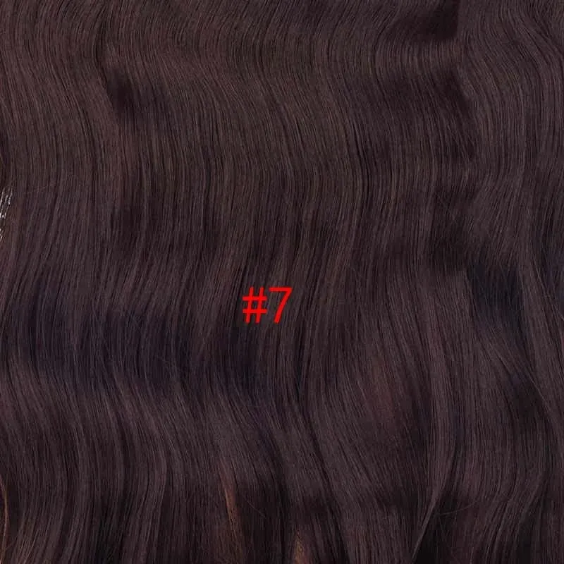 Silike 180g Fish Line Synthetic Wavy Clips in One Piece Hair Extensions 24 inch 17 Colors Heat Resistant Hair Extension — image 12