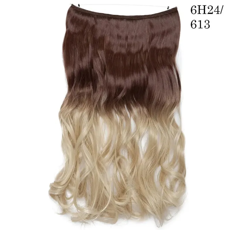 S-noilite 32 kleuren Synthetische Onzichtbare Draad Haarverlenging Clip In Vals Haar Haarstukjes Lange Hair Extensions Voor Vrouwen
