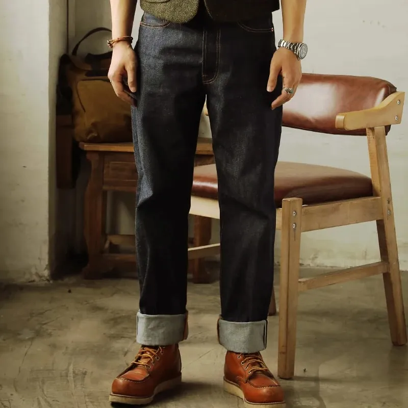 Red Tornado 55501 Men's Jeans 14oz Raw Selvedge Denim Pants for Men Loose Straight Fit