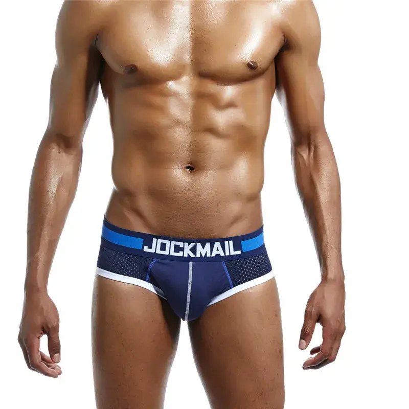 Malha de algodão roupa interior masculina moda cintura baixa briefs shorts esportes casuais boxer troncos