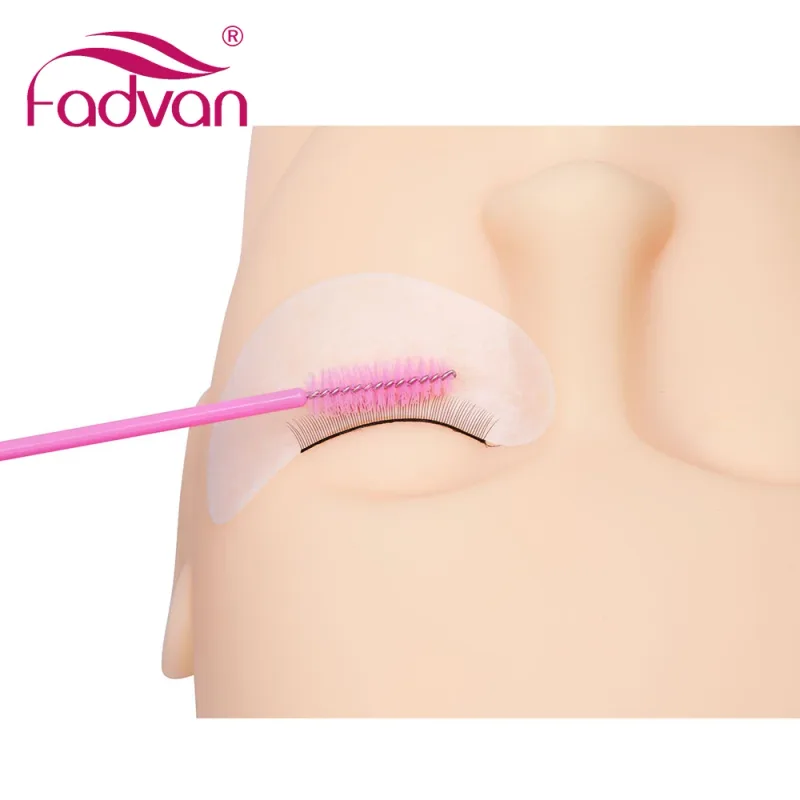 Fadvan 50pcs/Pack Makeup Brushes Plastic Micro Wand False Eyelash Brush Tool Black/Pink/Colored Lash Extension Supplies