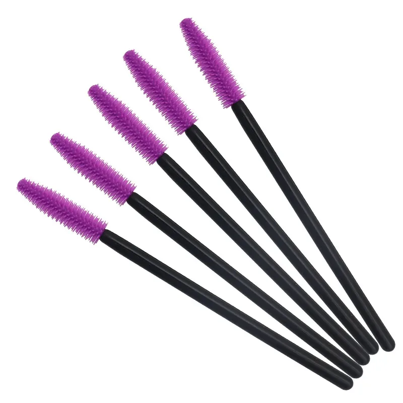 HOT 50 pcs Disposable Silicone Eyelashes Brushes Mascara Stick Applicator Eye Lash Makeup Brush Eyelash Extension Makeup Tools