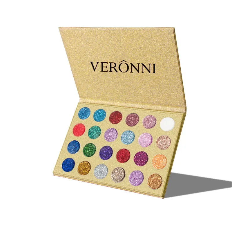 Glitter Eyeshadow Palette Pigment Shine Sequins Eye Shadow Highlighter Shimmer Colorful Make Up Pallete