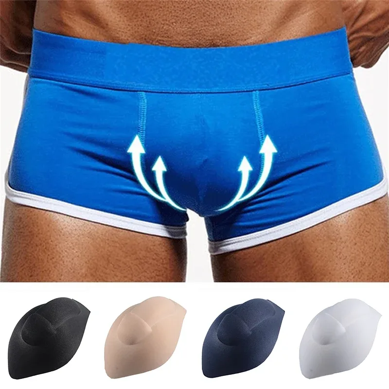 Männer Unterwäsche Bademode Slips Beutel Innen Vergrößern Sexy Schwamm Enhancer Pad Schutz Push-Up Tasse Atmungsaktive Multi Farben — image 6