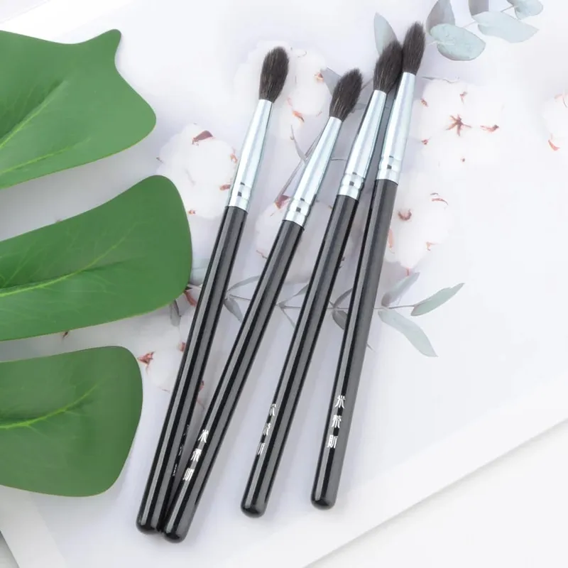 1pc Highlighter Makeup brushes Eyeshadow crease multifunctional Make up brush wood handle cosmetic tool natural squirrel hair — image 5