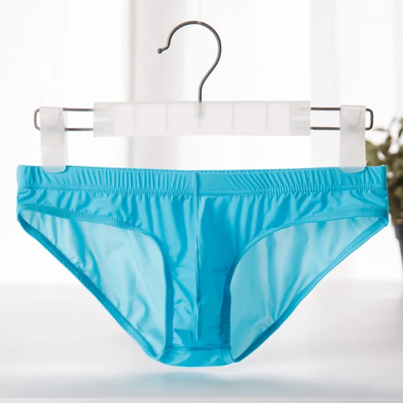 Men's Briefs Ice Silk Panties Ultra-thin Silky Breathable Underpants Man low waist briefs comfortable cool underwear male YJ003 2255800484886937 — image 4