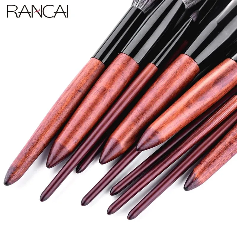 12pcs High Quality Makeup Brushes Set Foundation Powder Blush Eyeshadow Sponge Brush Soft Wool Fiber Hair Cosmetic Tools — image 4