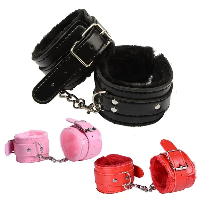 Nessun vibratore per le donne manette per il sesso polsino della caviglia BDSM Bondage restrizioni schiavo giochi erotici per adulti giocattoli del sesso per coppie donne