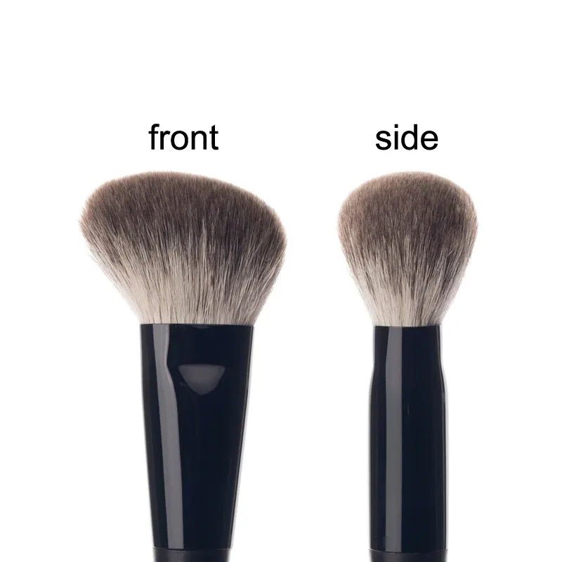F03 Professional Handmade Makeup Brushes Soft Fox Hair Angled Contour Brush Ebony Handle Cosmetic Tools Make Up Brush