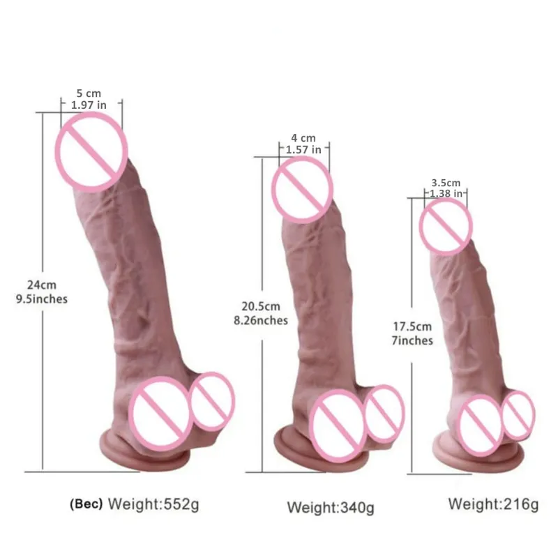 ซิลิโคนDildosอวัยวะเพศชายสมจริงไม่มีกลิ่นDildoถ้วยดูดที่แข็งแกร่งของเล่นทางเพศสำหรับผู้หญิง