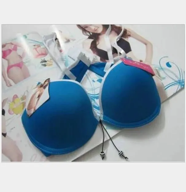 Front Closure Push Up Bra Panty Set Women Solid Color Red Rose Red Yellow Lingerie Suit Valentine Wedding Daily Female Underwear