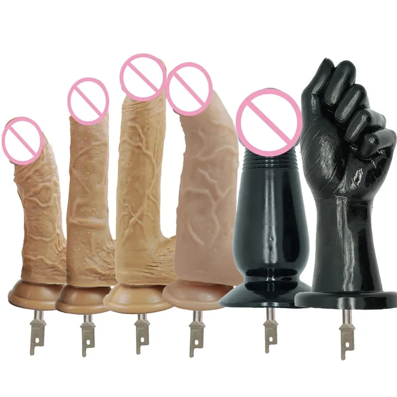 Šavlová přímočará pila velká silikonová dilda přímočará pila 3XLR VAC-U-LOCK Adaptérové ​​nástavce Sex Machine