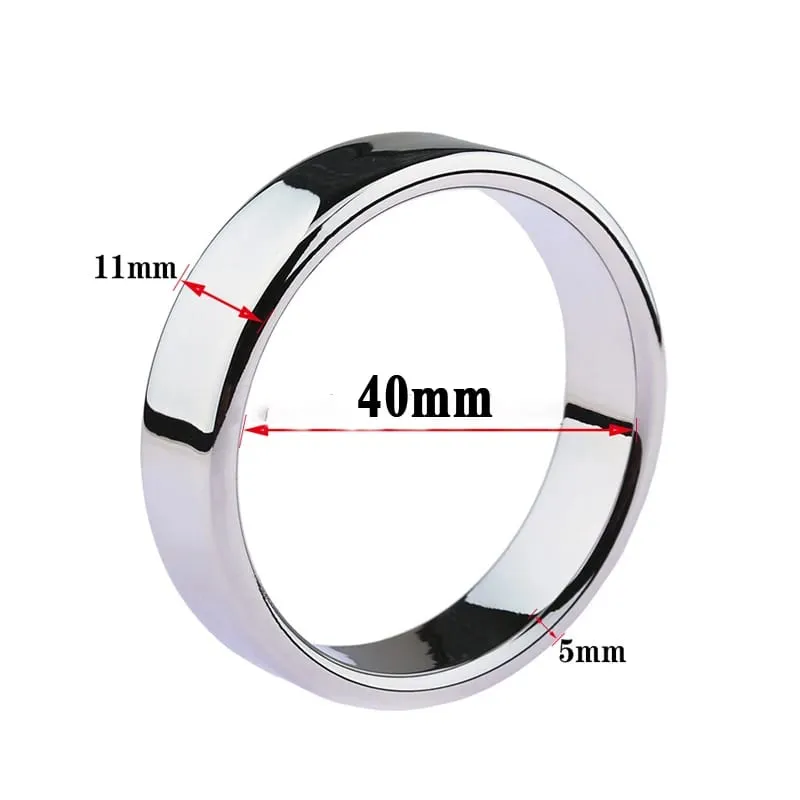 6 sizes Stainless Steel Male Penis Ring Ball Scrotum Stretcher Ejaculation Delay Metal Cock Rings BDSM Sex Toys For Men Cockring