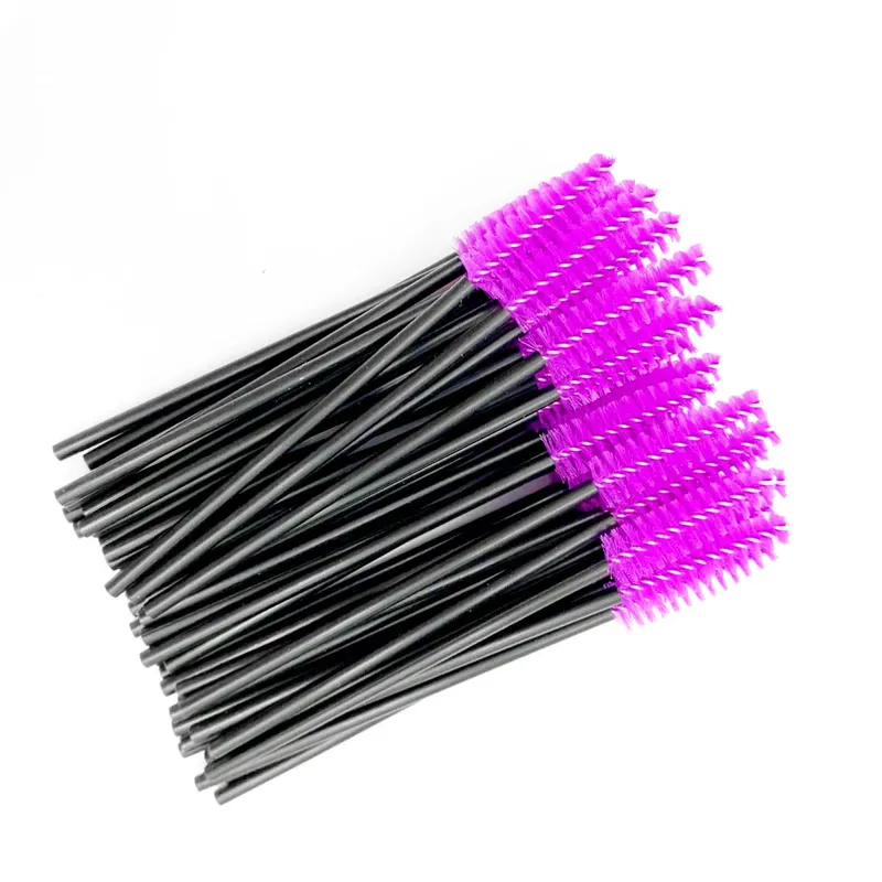 Spazzole per ciglia usa e getta Manico in cristallo di diamante Pennello per ciglia Sopracciglio Bacchette per mascara Forniture per estensione ciglia Strumenti per il trucco