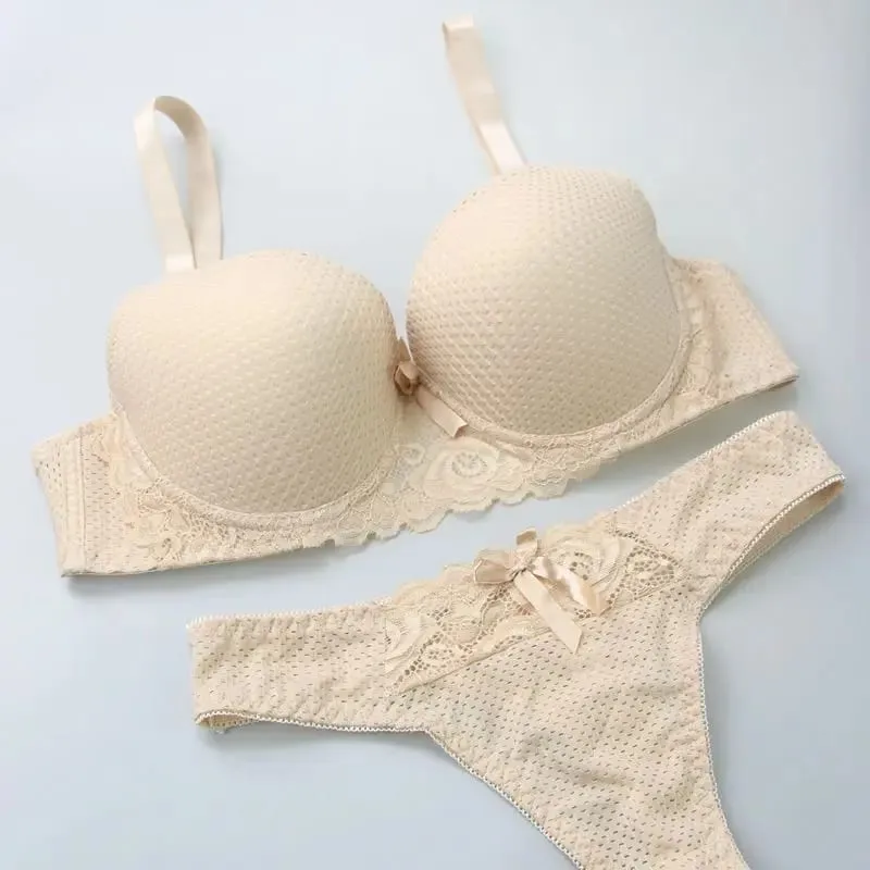 Nouvelle Seamless Women's Sexy Bra Panty Set Push Up Sports Underwear Solid Color Workout Ladies Lingerie