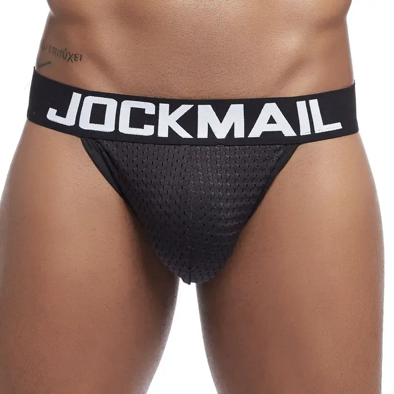 Ropa interior Sexy para Hombre, Tanga para Hombre, ropa interior Gay de malla, Bikini, Calzoncillos para Hombre, pantalones cortos deslizantes, bragas masculinas, suspensorio transpirable