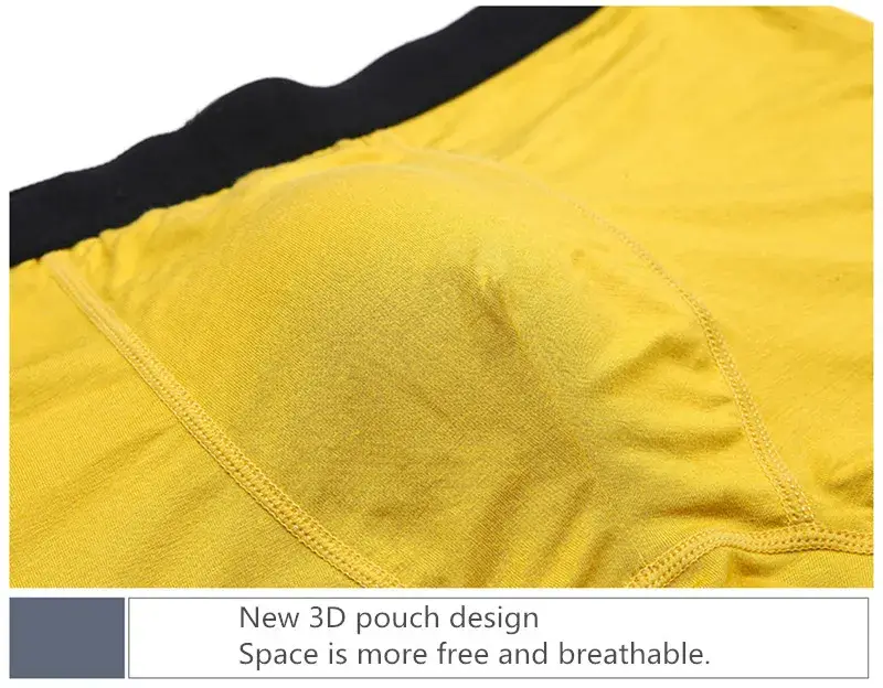 6pcs/Set Black Boxer Men Underwear Bamboo Men's Panties Shorts Breathable Underpants Man Comfortable Sexy Boxers & Briefs Men — image 8