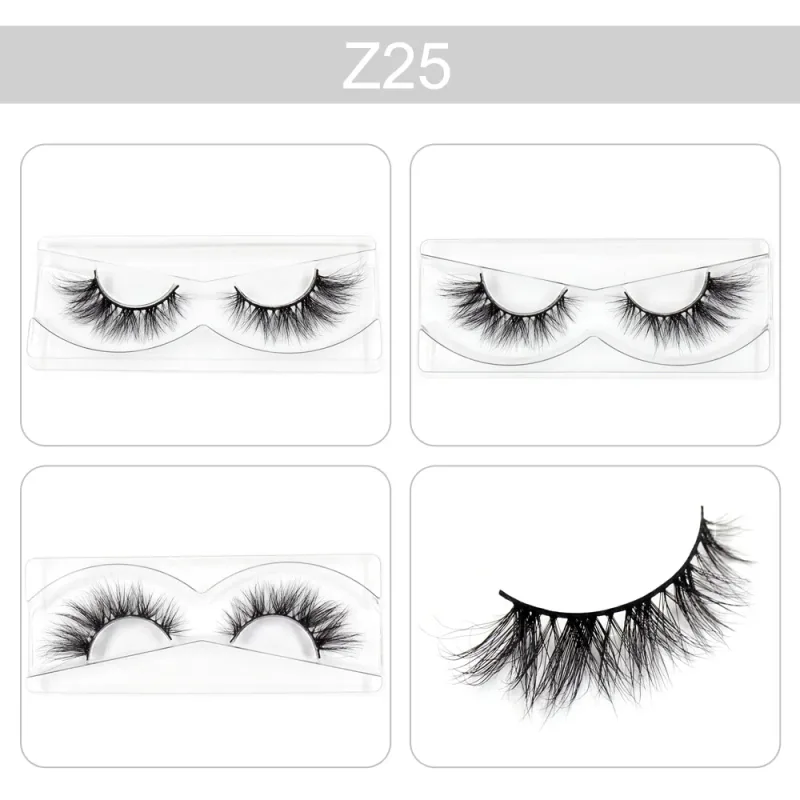 Makeup Lashes 3D Mink Eyelashes Wispy Volume False Lashes Dramatic Lash Natural Fuffy Lashes Full Finish Glamorous Eye