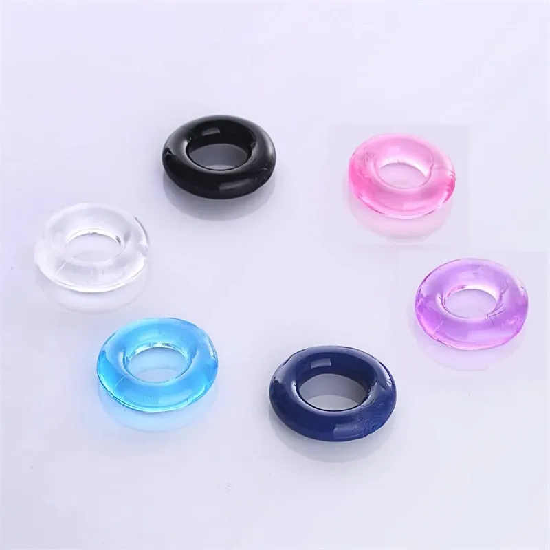5 uds anillo de silicona para pene retraso de eyaculación accesorios para pene anillo para pene Dispositivo de Castidad masculina agrandamiento de pene juguetes sexuales para hombres