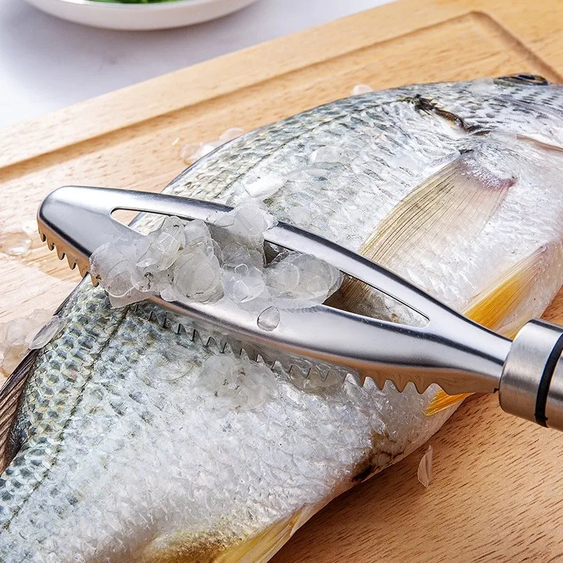Fish Scales Scraping Graters Stainles Fast cleaner Remove skin brush Cleaning Peeler Scraper bone scaler Tongs tweezers tool