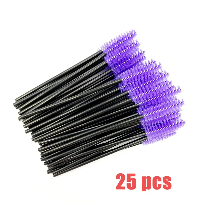 Spazzole per ciglia usa e getta Manico in cristallo di diamante Pennello per ciglia Sopracciglio Bacchette per mascara Forniture per estensione ciglia Strumenti per il trucco