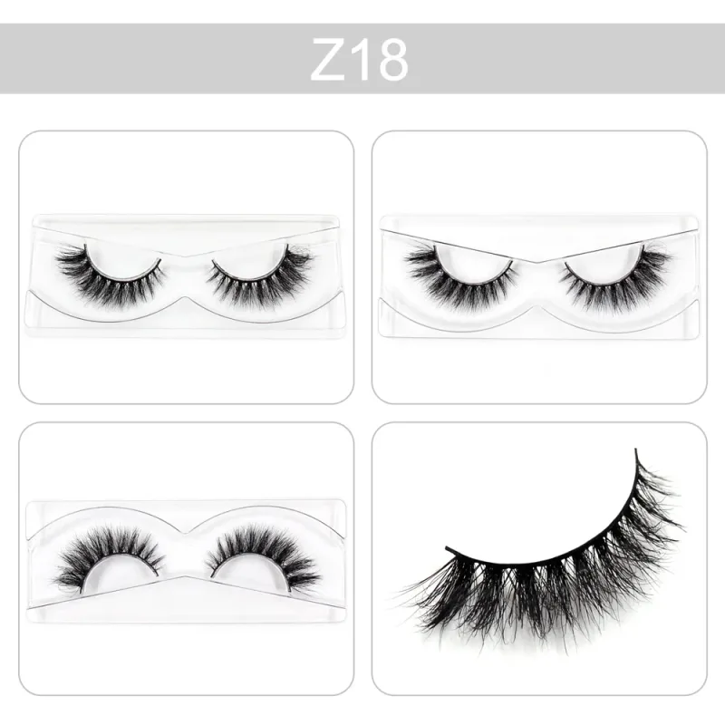 Makeup Lashes 3D Mink Eyelashes Wispy Volume False Lashes Dramatic Lash Natural Fuffy Lashes Full Finish Glamorous Eye