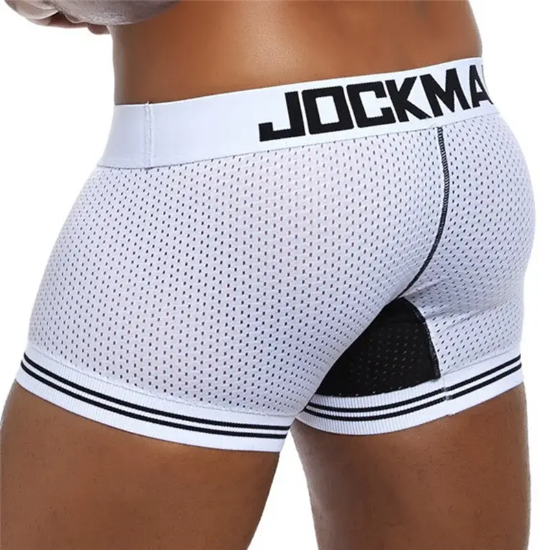 Malha de algodão roupa interior masculina moda cintura baixa briefs shorts esportes casuais boxer troncos