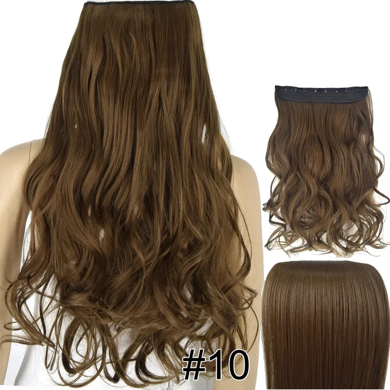 Synthetic Hair Fiber Heat Resistant 120gr Wavy 5 clips clip in Hair Extensions 5002