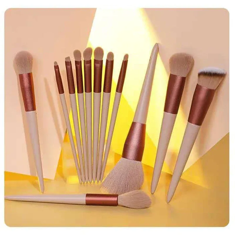 13PCS Makeup Brushes Set Fluffy Soft for Beauty Cosmetics Foundation Blush Eyeshadow Kabuki Blending Makeup Brush Tools — image 3