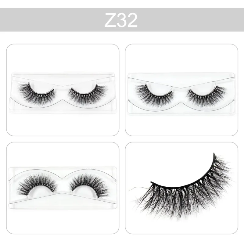 Makeup Lashes 3D Mink Eyelashes Wispy Volume False Lashes Dramatic Lash Natural Fuffy Lashes Full Finish Glamorous Eye
