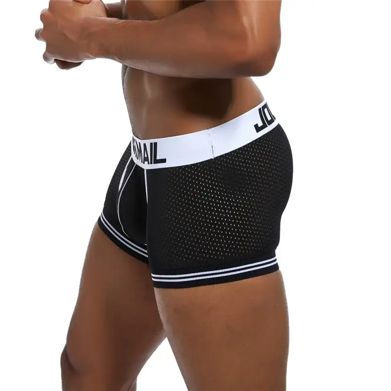 Malha de algodão roupa interior masculina moda cintura baixa briefs shorts esportes casuais boxer troncos