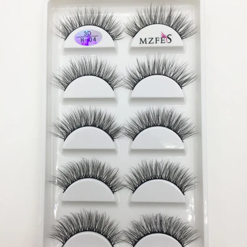 10/50 Boxes 3D Mink Eyelashes Natural Thick False Eye Lashes Mink Lashes Soft Fake Eyelash Wispy Makeup Cilios H13 Cat