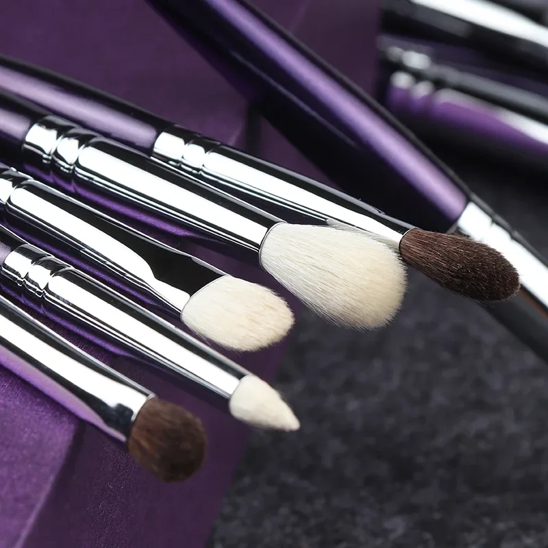 Professional Handmade Make Up Brush Kit Powder Contour Eye Shadow Brush Soft Saikoho Goat Hair Makeup Brushes Set