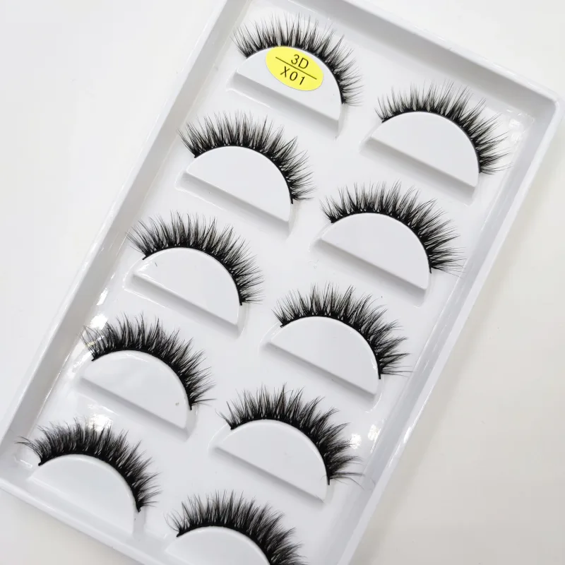 NEW Eyelash 3D Natural Mink False Eyelashes Makeup Fake Eye Lashes Faux Cilios Make Up Beauty Tools 5 Pairs